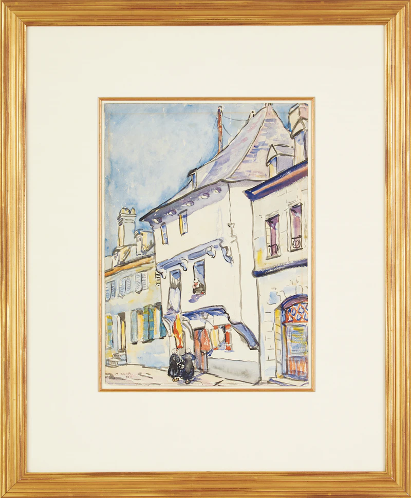 Emily Carr, European Street Scene, watercolour, 1911 - view 2
