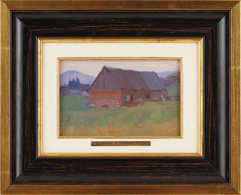Clarence Alphonse Gagnon, Au Crépuscule, Baie St. Paul, oil on board, 1924 - view 2