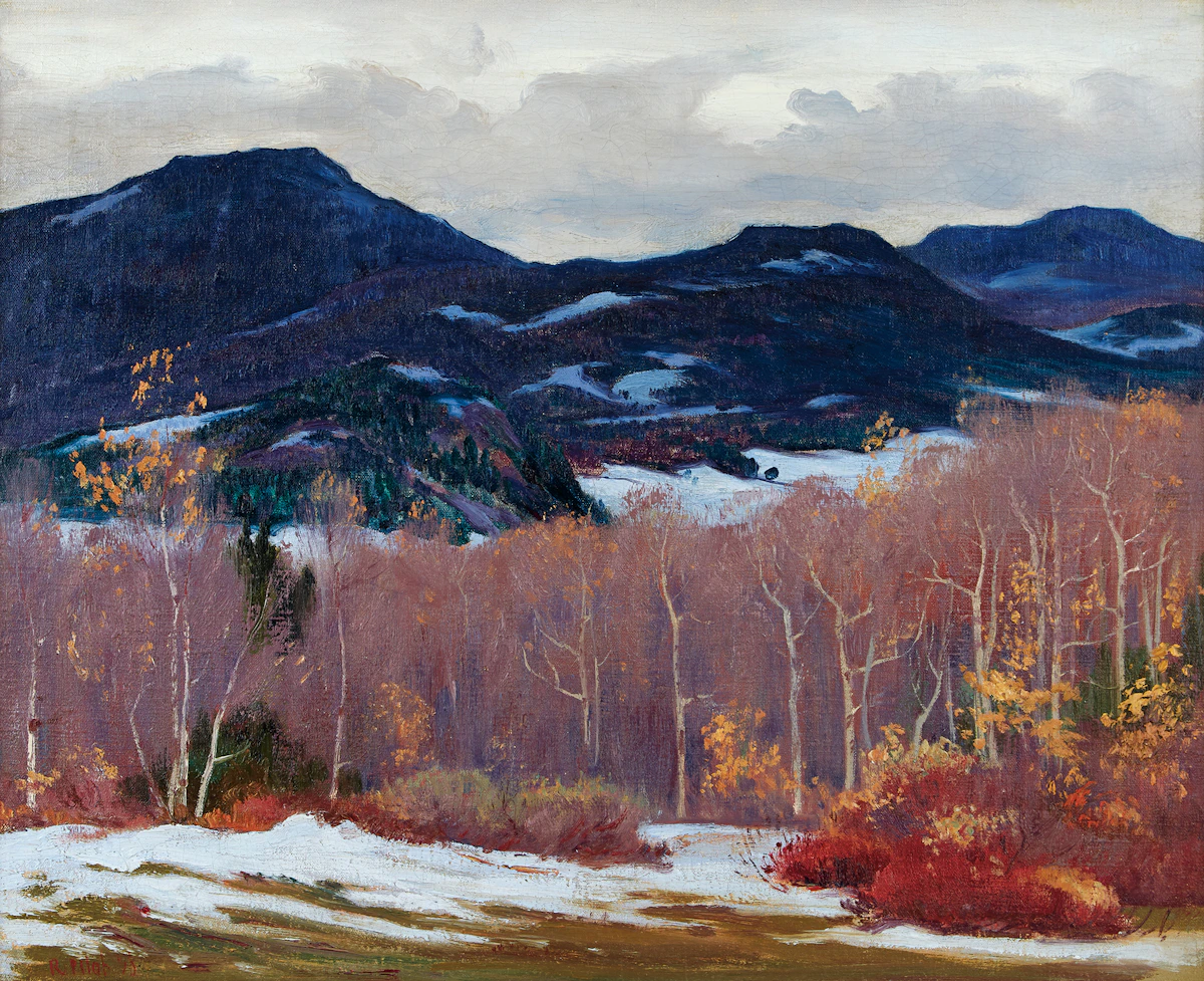 Robert Wakeham Pilot, October Snow, St. Agnès, Quebec, oil on canvas, 1936