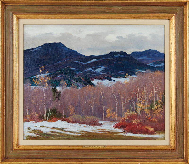 Robert Wakeham Pilot, October Snow, St. Agnès, Quebec, oil on canvas, 1936 - view 2