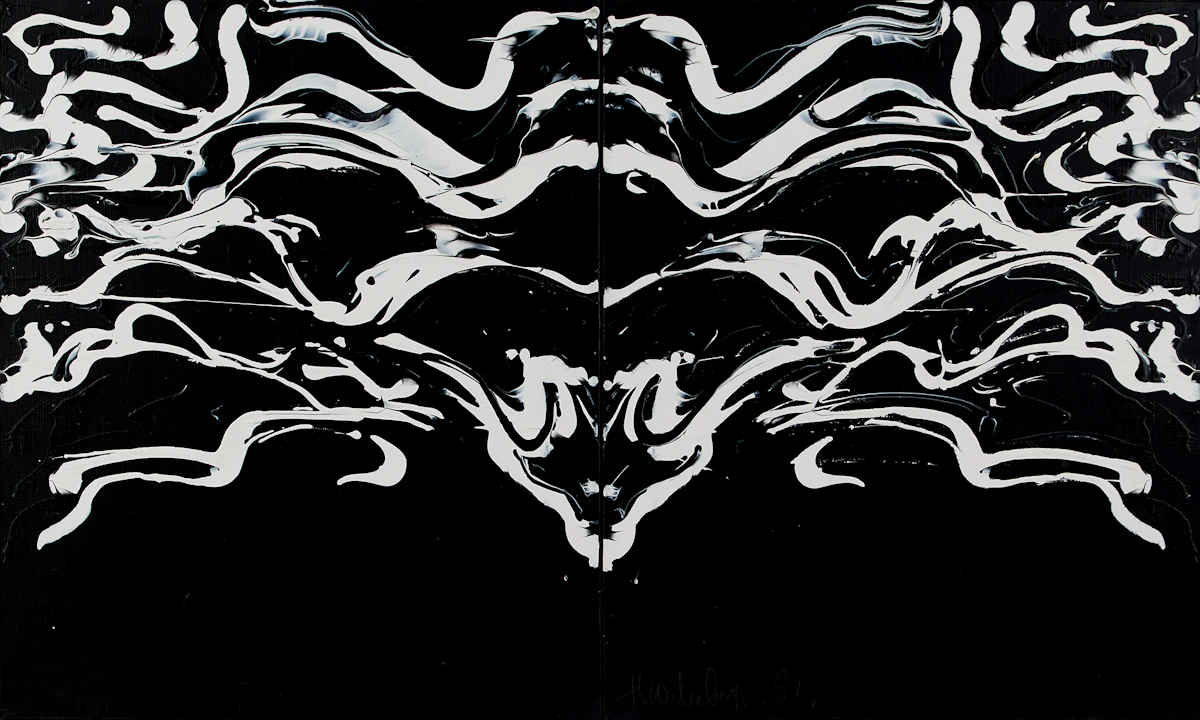 Jacques Hurtubise, Sans titre, acrylic on canvas (diptych)