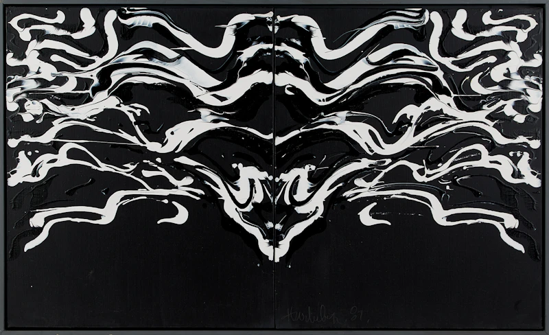 Jacques Hurtubise, Sans titre, acrylic on canvas (diptych) - view 2