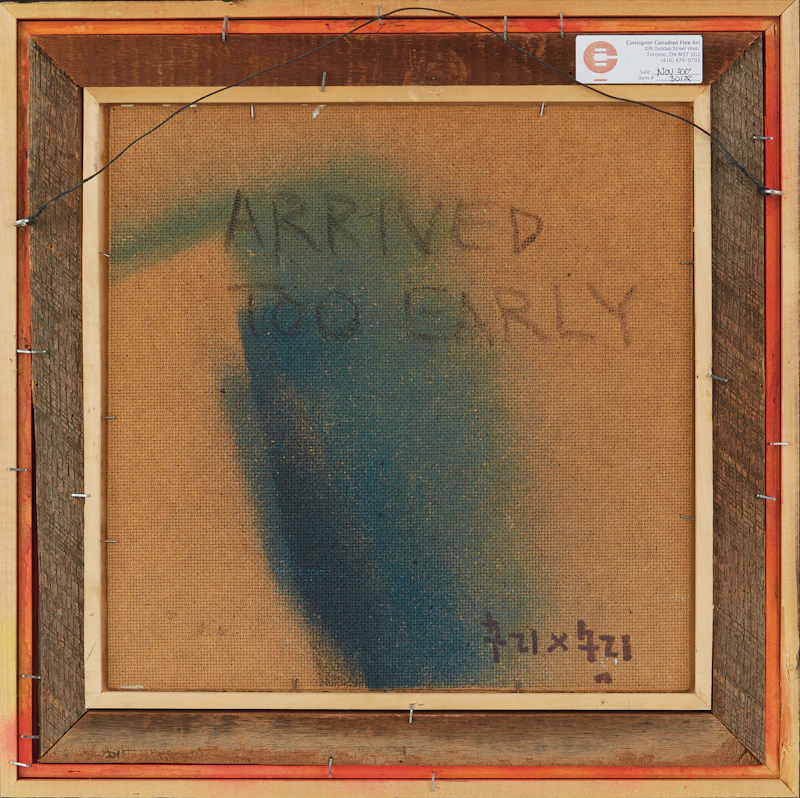 William Kurelek, Arrived Too Early, mixed media on board, 1974 - view 3