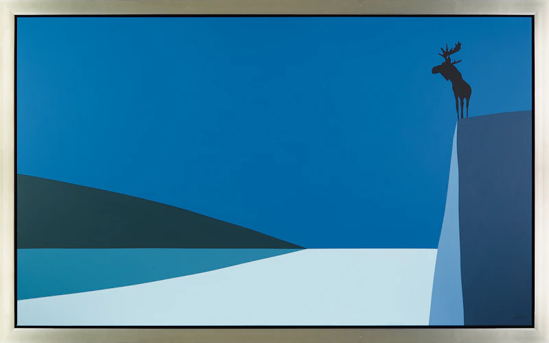 Charles Pachter, Lookout (Moose Proud), acrylic on canvas, 2015 - view 2