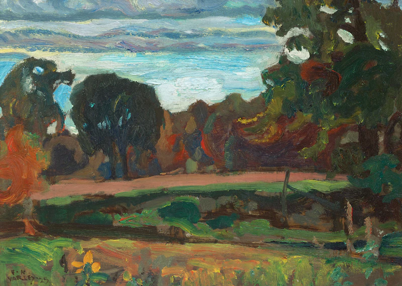 Frederick Horsman Varley, The Valley of the Don, oil on board, 1925 - view 4