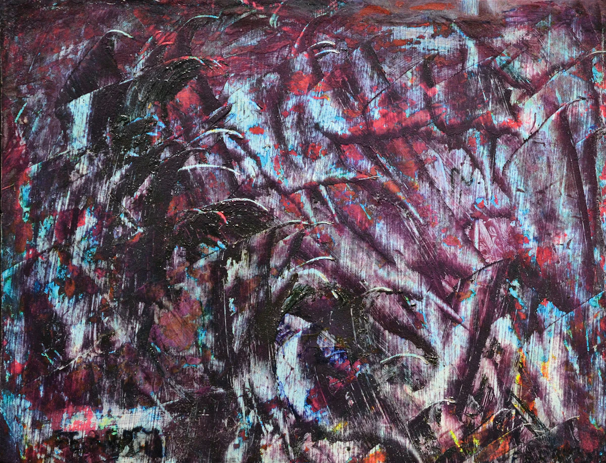 Marcelle Ferron, Sans titre, oil on board, 1949