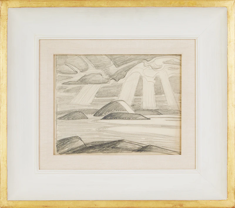 Lawren Stewart Harris, Lake Superior (I.D. 463), pencil sketch - view 3