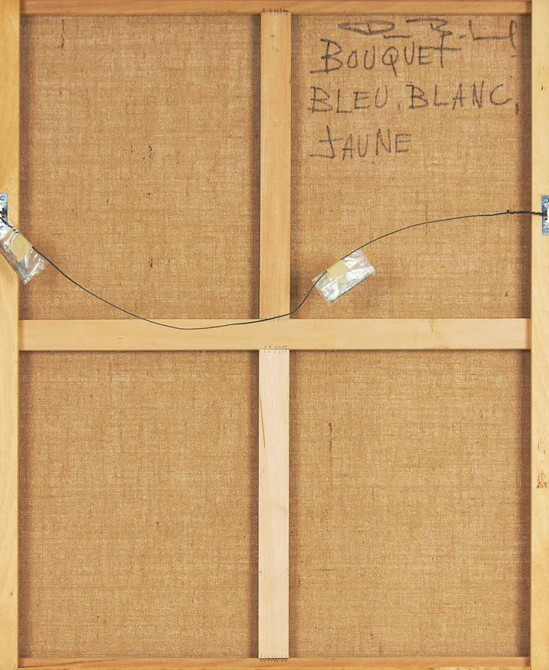 Pierre Bédard, Bouquet Bleu Blanc Jaune, oil on canvas - view 3
