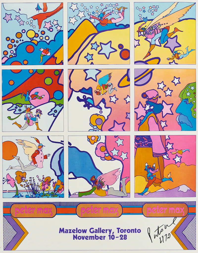 Exhibition Posters, Six Exhibition Posters: Peter Max; Jeffrey Rubinoff; Karel Appel; Gerald Zeldin; Stephen Edlich; Jack Reppen