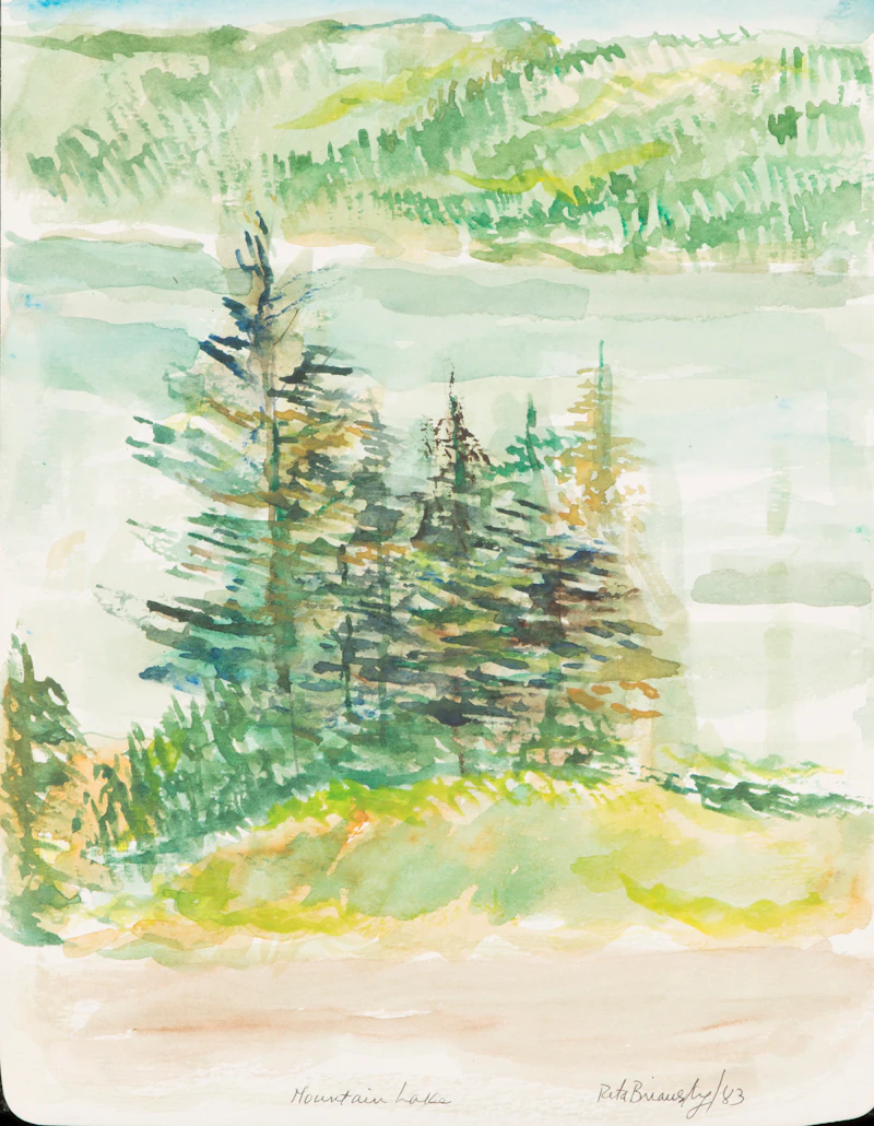 Rita Briansky, The Studio; Mountain Lake, assorted media (2) - view 2