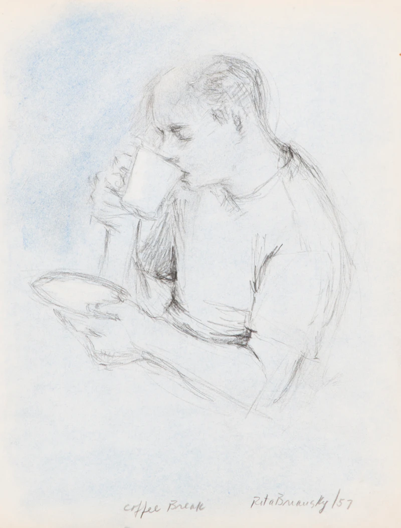 Rita Briansky, Self Portrait; Coffee Break; Studies; Jewish Wedding; Sarah