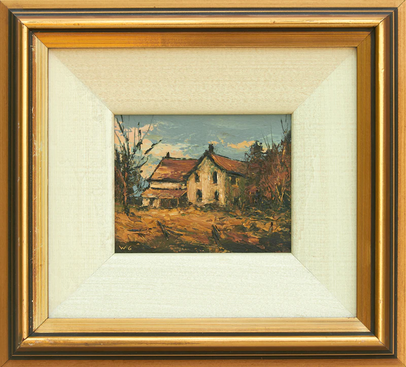 Wilf Frank Griffiths, Old House in Mississauga; Oblong River Haliburton, pair of oils on board - view 3