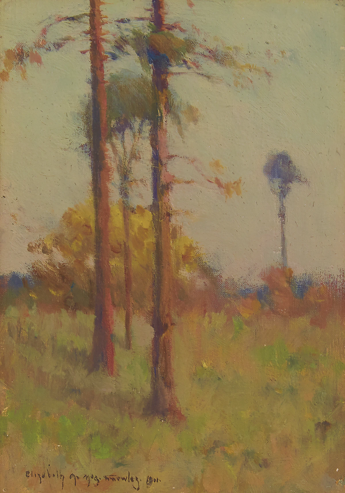Elizabeth Annie McGillivray Knowles, Trees, laid down on board