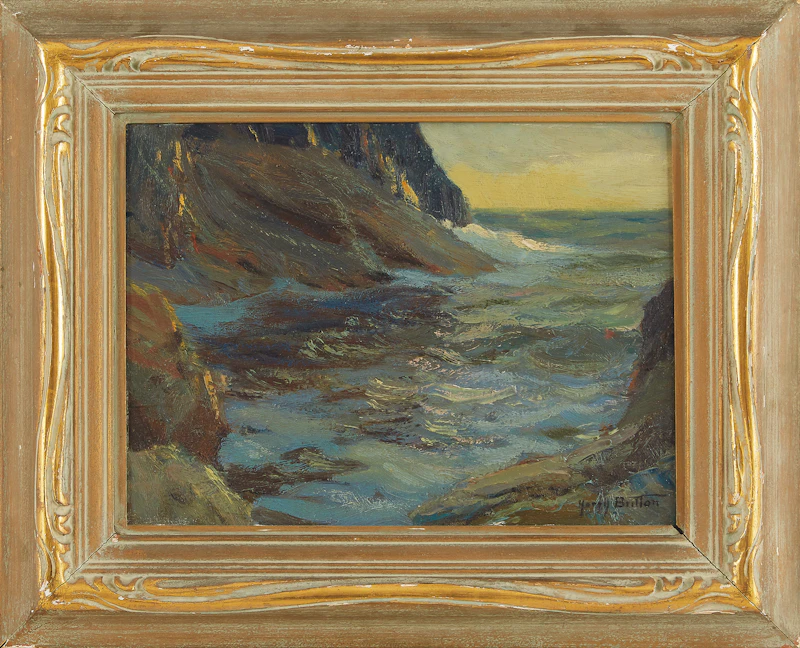 Harry Britton, Eventide - Near King Arthur’s Castle, Tintagel, Cornwall, Eng., oil on canvas - view 2
