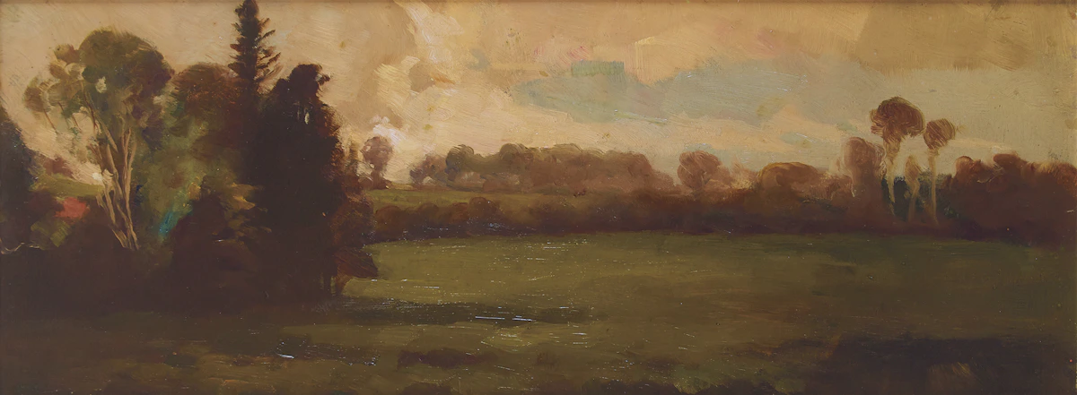 Canadian School, Pastoral Landscape, oil on card