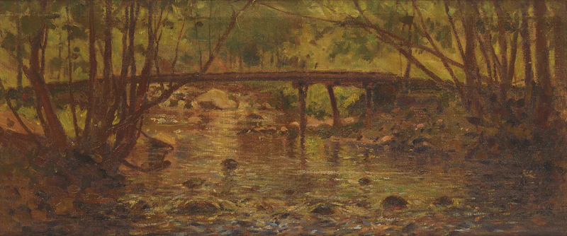George Agnew Reid, Wooden Bridge, Near Stoney Lake