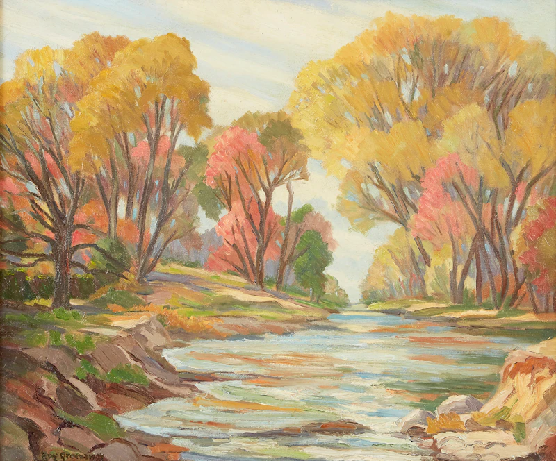 Stream in Early Autumn by Roy Greenaway