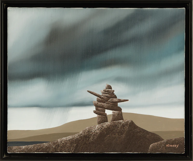 Ken Kirkby, Inuksuk , oil on canvas - view 2