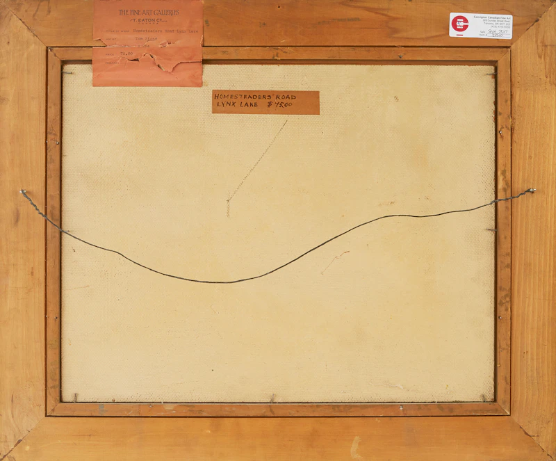 Thomas Albert Stone, Homesteaders Road, Lynx Lake, oil on board - view 3
