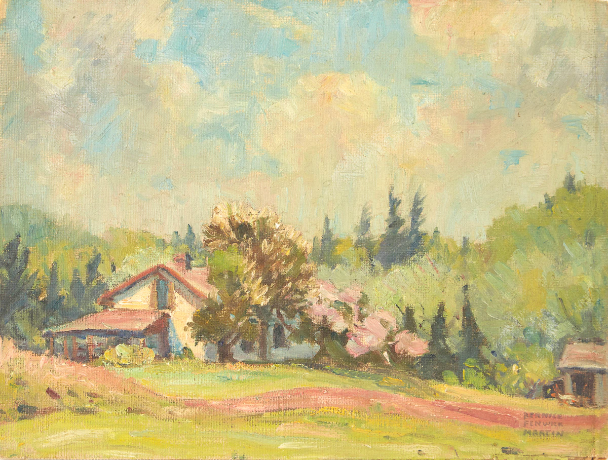 Bernice Fenwick Martin, Port Hope, Country Homestead, oil on canvas