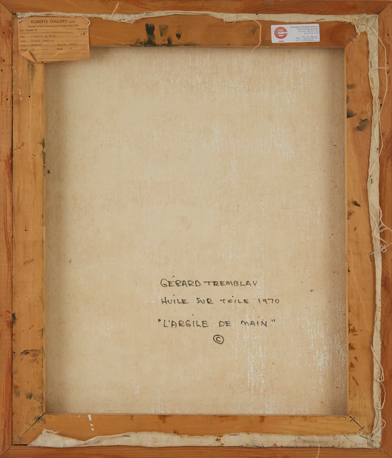 Gérard Tremblay, L’Argile de Main, oil on canvas, 1970 - view 3