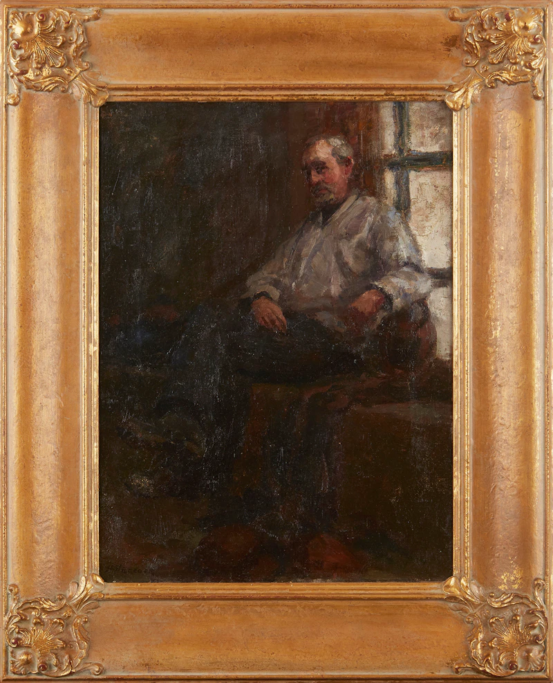 Henrietta Britton, Portrait of Harry Britton, oil on canvas - view 2