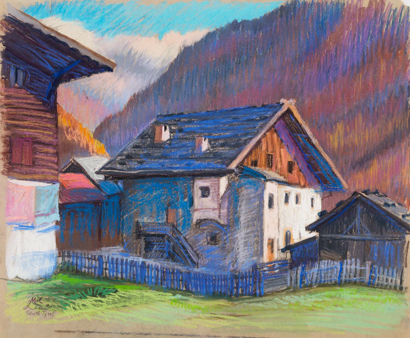 Leo Mol, South Tyrol, pastel, 1980 - view 1