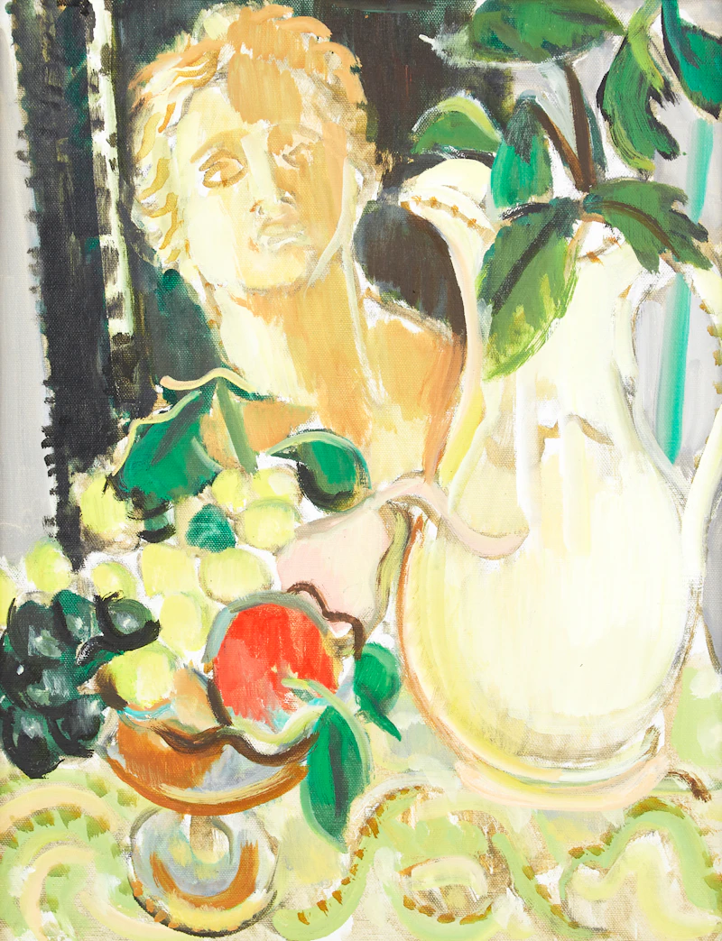 William Walton Armstrong, Pitcher and Fruit, oil on canvas, 1990 - view 2