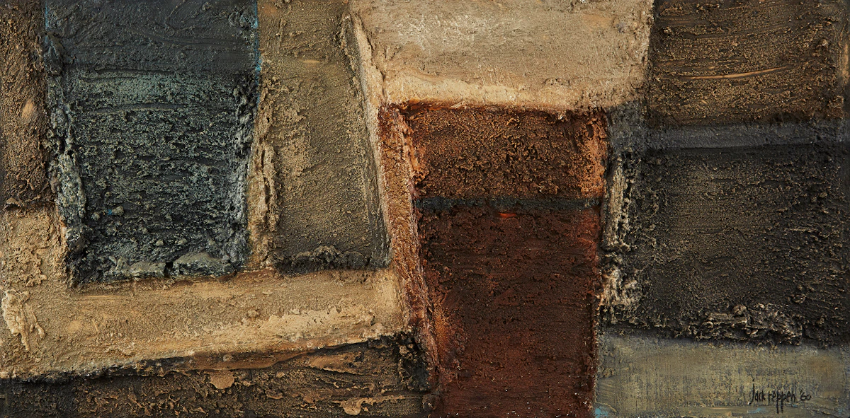 Jack Reppen, Untitled Abstraction, mixed media on board, 1960