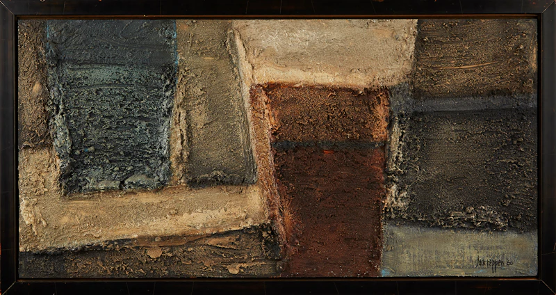 Jack Reppen, Untitled Abstraction, mixed media on board, 1960 - view 2