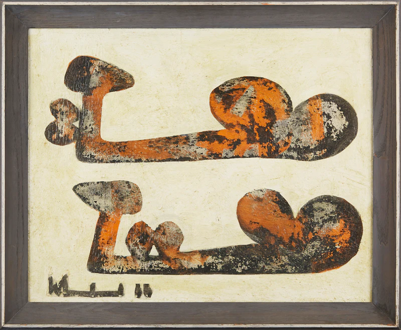 Herbert Siebner, Bella-Belle, mixed media on board, 1966 - view 2
