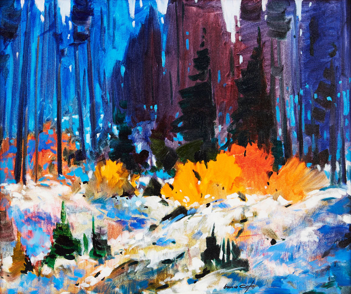 Bruno Côté, Early Snow, oil on canvas, 1991