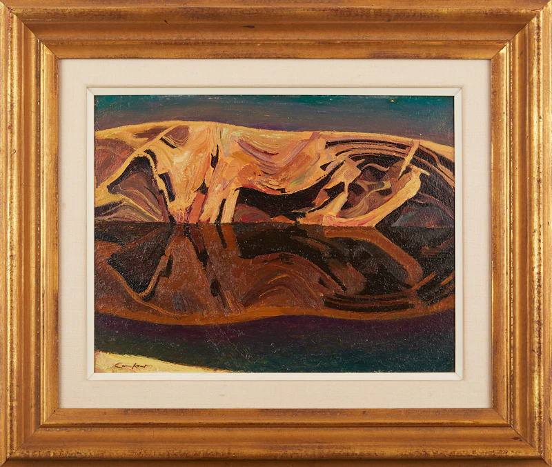 Charles Fraser Comfort, Rock Forms, Split Rock Island, oil on board - view 2
