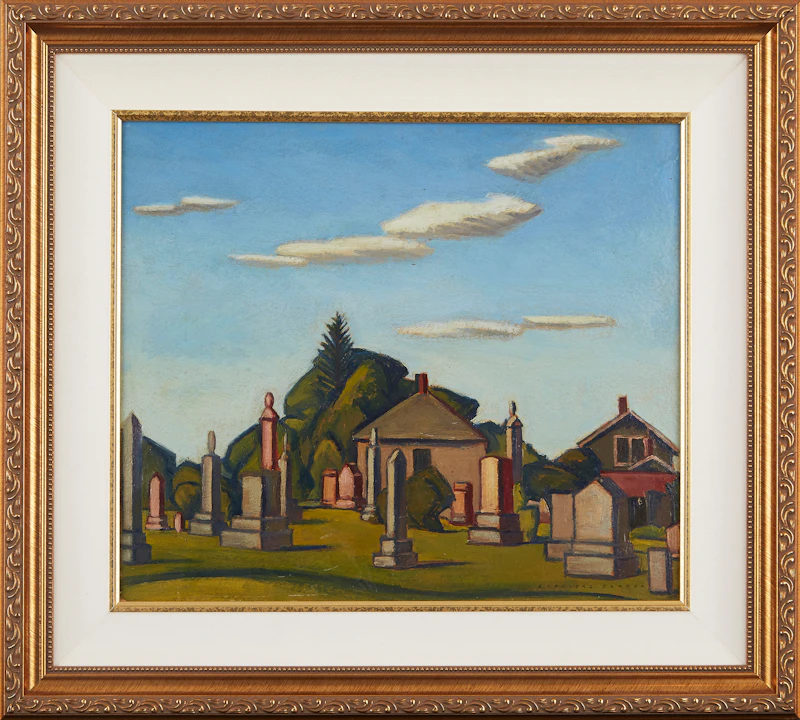 Ernest Conyers Barker, Cemetery, Port Dalhousie, Ont., oil on board, 1939 - view 2