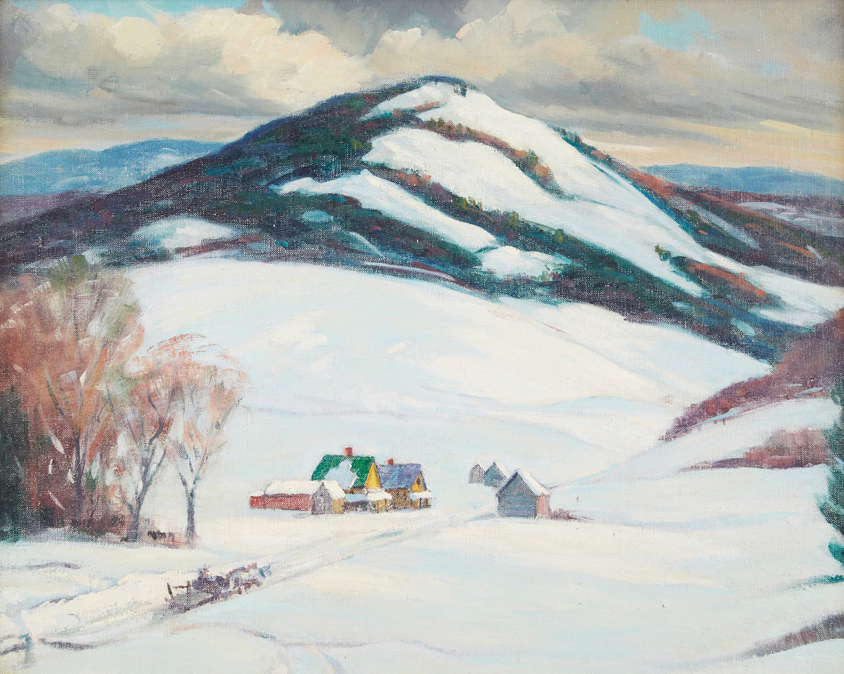 Charles Curtis Allen, Winter Landscape, oil on canvas
