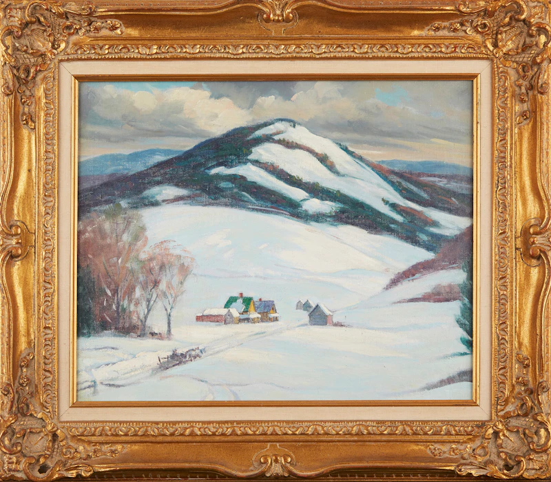 Charles Curtis Allen, Winter Landscape, oil on canvas - view 2