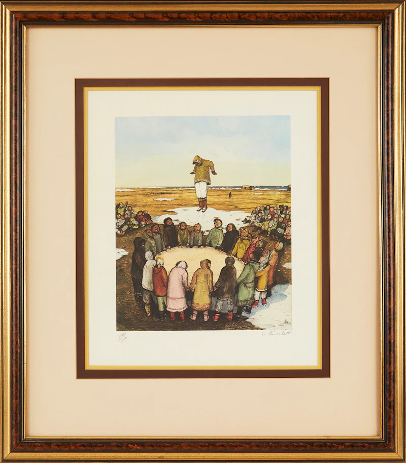 William Kurelek, Sky Tossing, colour lithograph - view 2