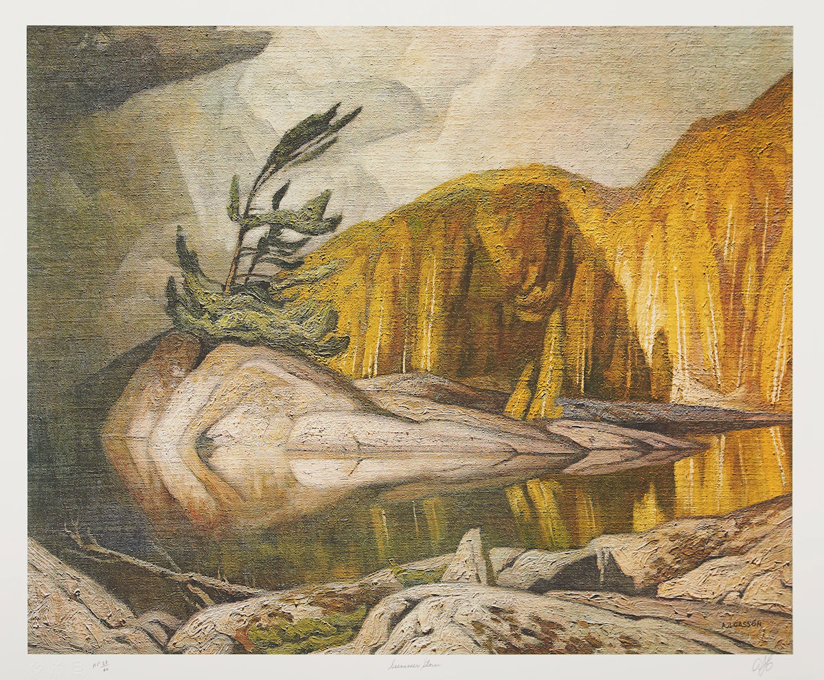 Alfred Joseph Casson, Summer Sun; House at Parry Sound; Summer Storm, three colour serigraphs