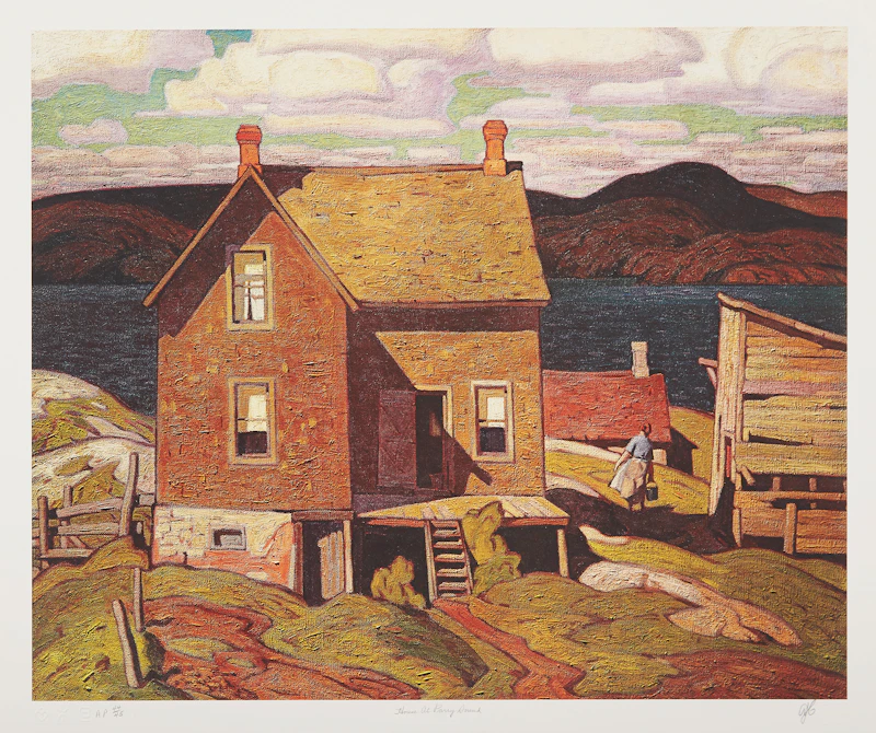 Alfred Joseph Casson, Summer Sun; House at Parry Sound; Summer Storm, three colour serigraphs - view 2