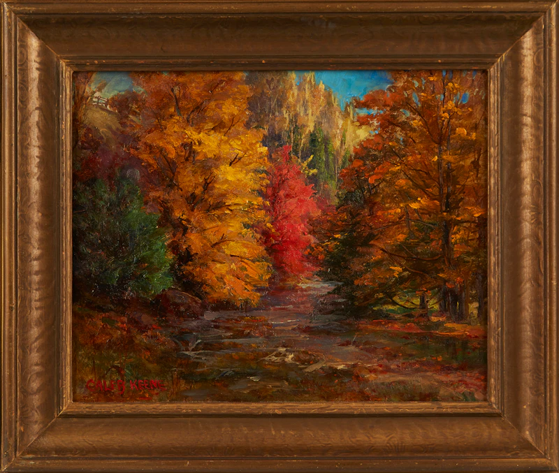 Caleb Keene, Near the Forks of the Credit River, Ontario, Canada, oil on board - view 2