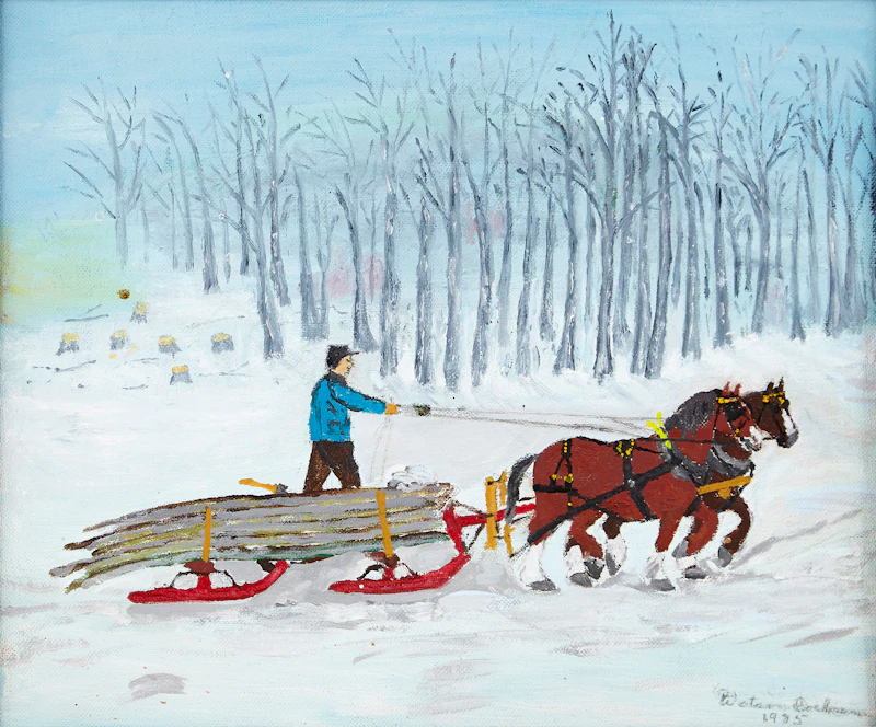 Hauling Wood (Silverton) by Watson Cochrane