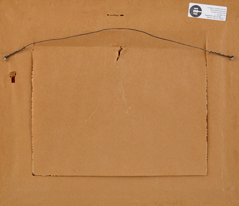 Watson Cochrane, Hauling Wood (Silverton), oil on canvas board, 1975 - view 3