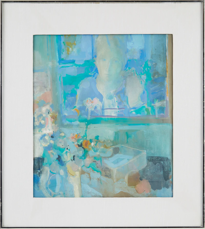 Peter Alfred Harris, Girl in Mirror, mixed media, 1973 - view 2