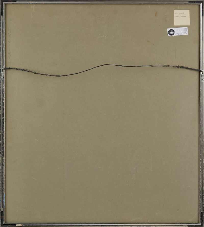 Peter Alfred Harris, Girl in Mirror, mixed media, 1973 - view 3