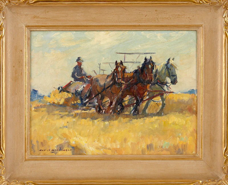 Manly Edward MacDonald, Working in the Field, oil on board - view 2