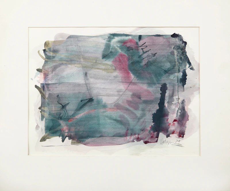 Thomas Sherlock Hodgson, Untitled Abstract Composition, watercolour, 1989 - view 2