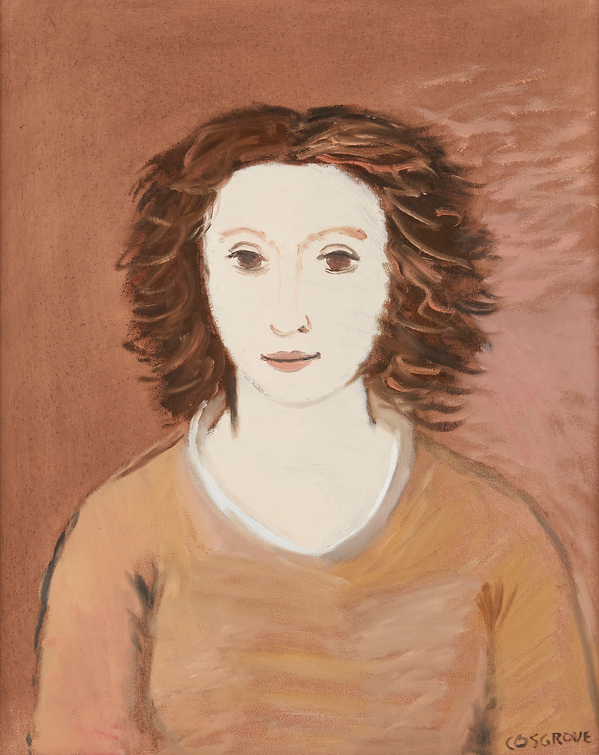 Stanley Morel Cosgrove, Untitled (Portrait), oil on panel