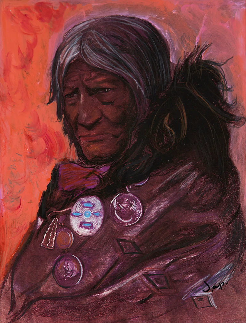 Portrait of a Native Figure by Jane Ash Poitras