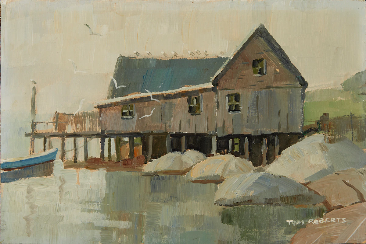 Thomas Keith Roberts, Indian Harbour, oil on board