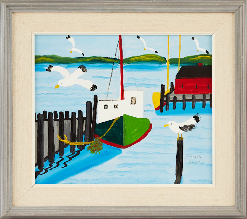 Maud Lewis, Harbour Scene, mixed media on board - view 2